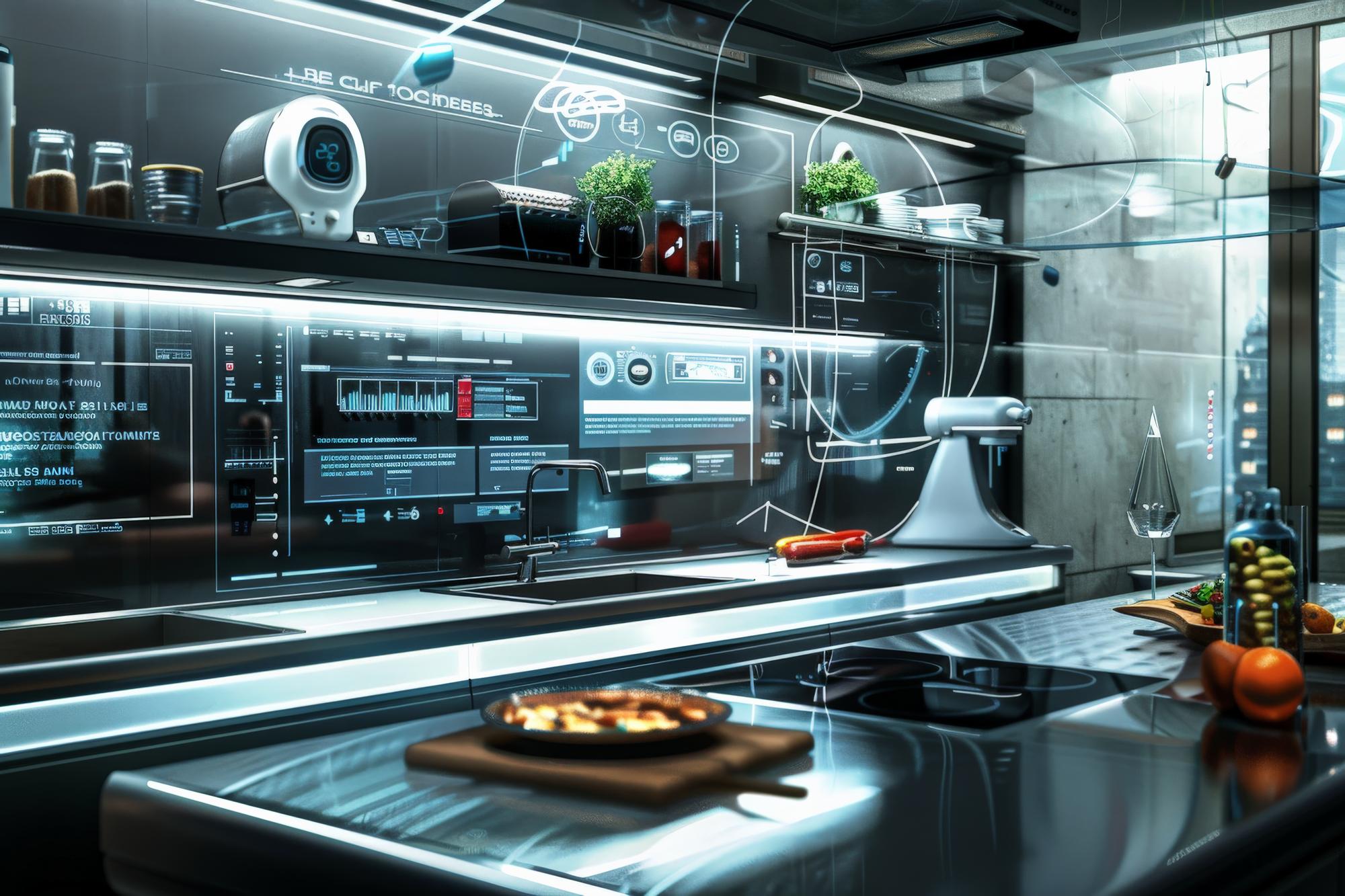 Cucina di laboratorio con attrezzatura moderna